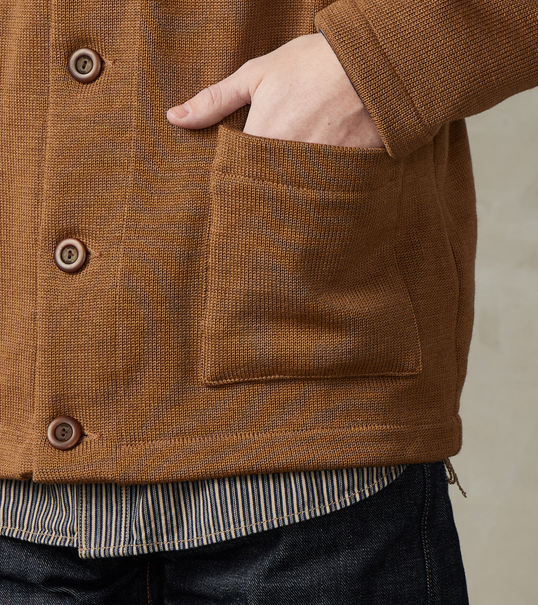 Casual Cardigan - Dark Tan