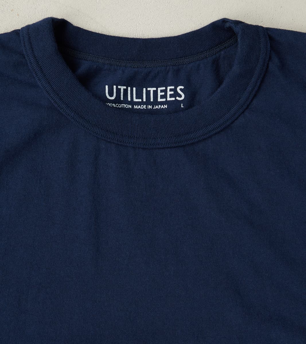 UTIL-NAV - UTILITEES Crew Neck T-Shirt - 5.5oz Loopwheel Navy