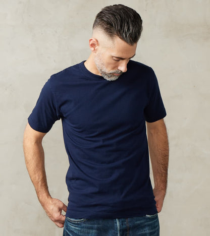 UTIL-NAV - UTILITEES Crew Neck T-Shirt - 5.5oz Loopwheel Navy