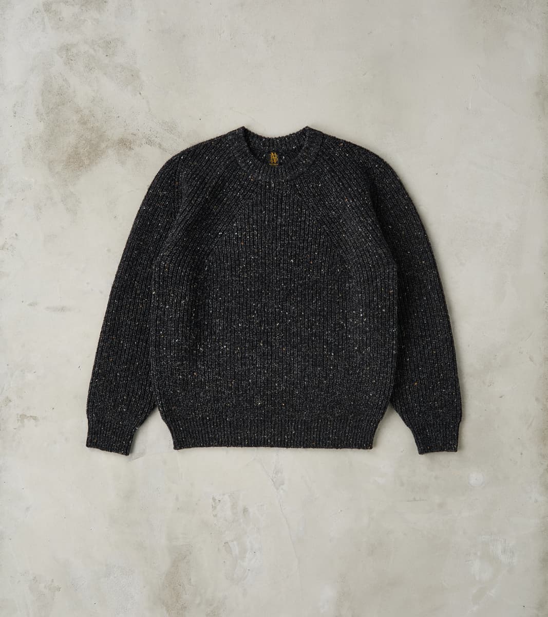 Batoner Signature Crew Neck Donegal Yarn Knit - Black