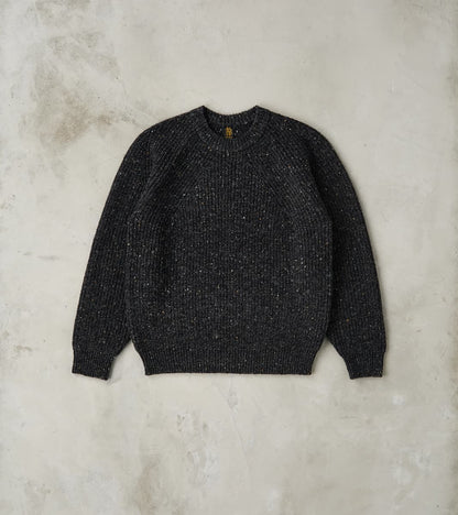 Batoner Signature Crew Neck Donegal Yarn Knit - Black