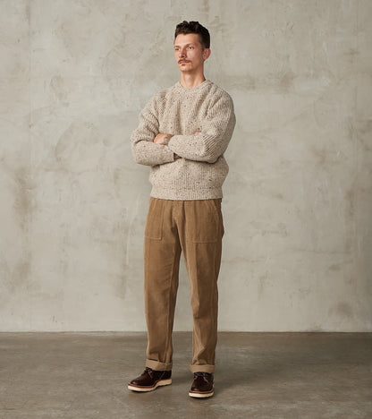 Signature Crew Neck Donegal Yarn Knit - Beige