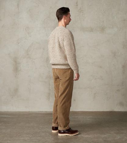 Signature Crew Neck Donegal Yarn Knit - Beige