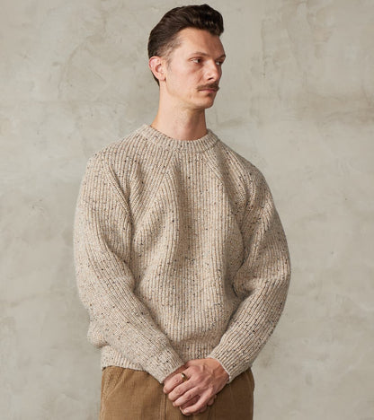 Batoner Signature Crew Neck Donegal Yarn Knit - Beige