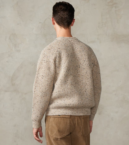 Signature Crew Neck Donegal Yarn Knit - Beige