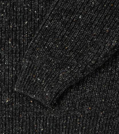Signature Crew Neck Donegal Yarn Knit - Black