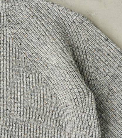 Signature Crew Neck Donegal Yarn Knit - Grey