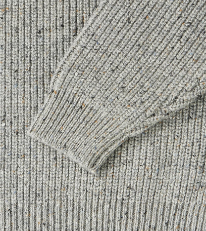 Signature Crew Neck Donegal Yarn Knit - Grey