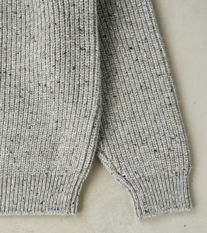 Signature Crew Neck Donegal Yarn Knit - Grey