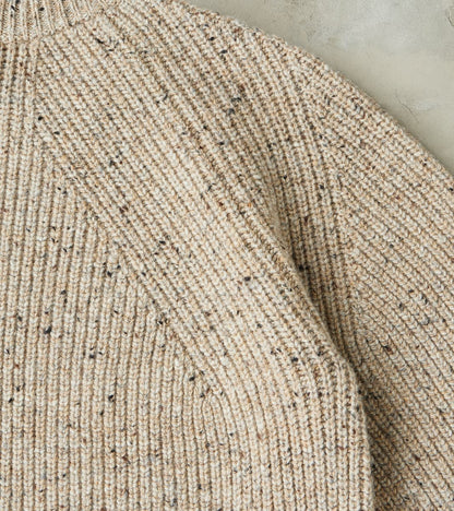 Signature Crew Neck Donegal Yarn Knit - Beige