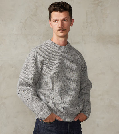 Batoner Signature Crew Neck Donegal Yarn Knit - Grey