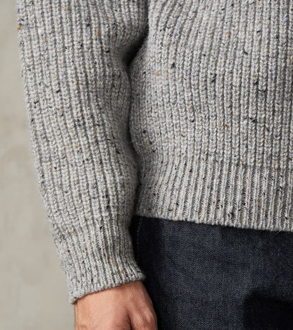 Signature Crew Neck Donegal Yarn Knit - Grey