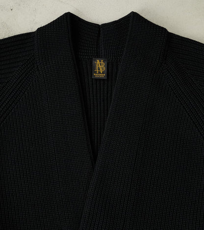 Signature 1-Button Cardigan Solid Wool Yarn Knit - Black