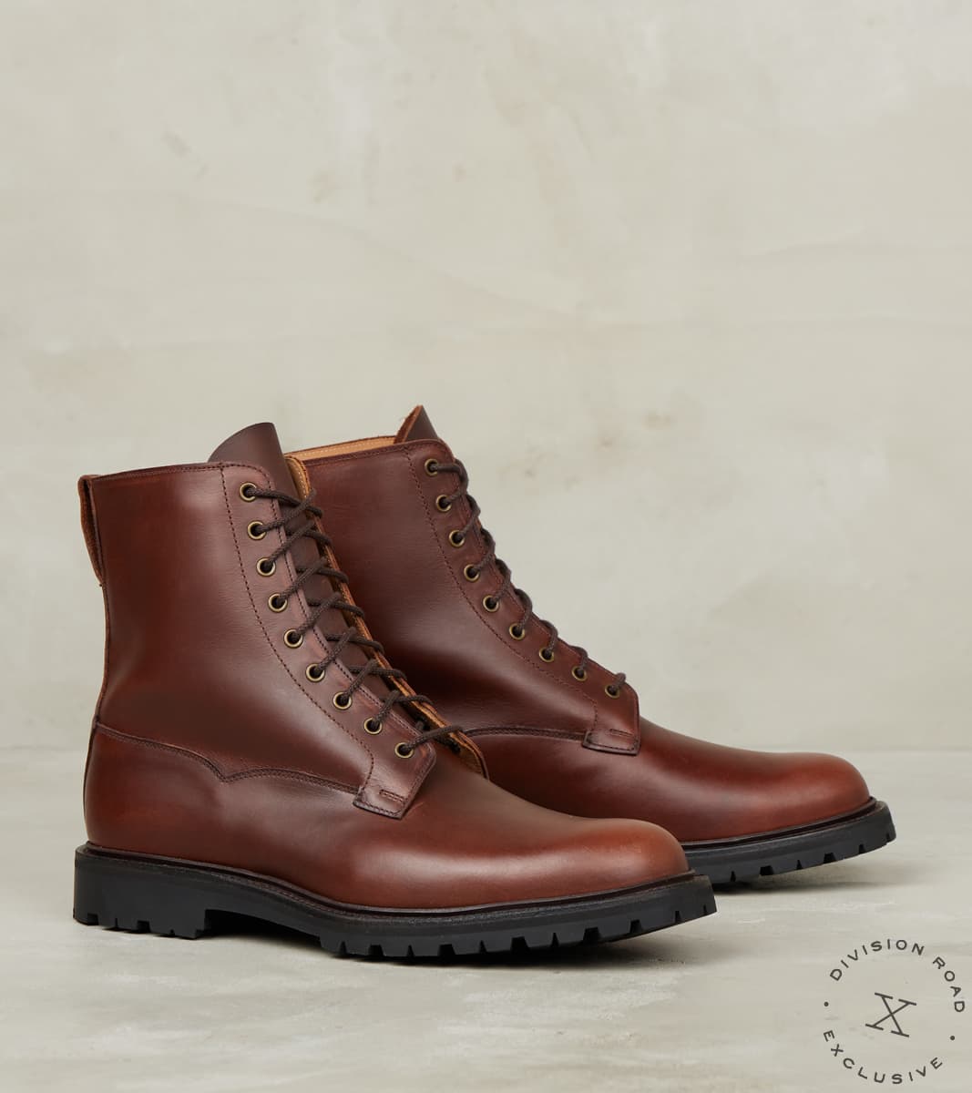 Division Road Crockett & Jones x Division Road Arran - 365 - Vibram Carrarmato - Teak Oiled Sides