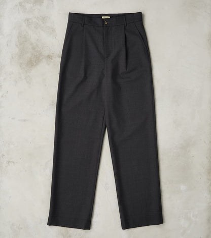 De Bonne Facture Italian Cold Wool Cloth Grandad Trouser - Anthracite