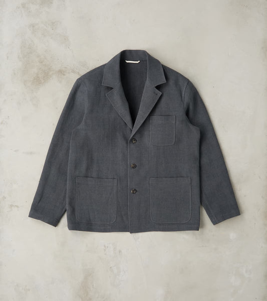 De Bonne Facture Belgium Linen & Wool Traveler Jacket - Anthracite