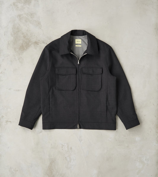 De Bonne Facture Italian Cold Wool Cloth Student Jacket - Anthracite P…