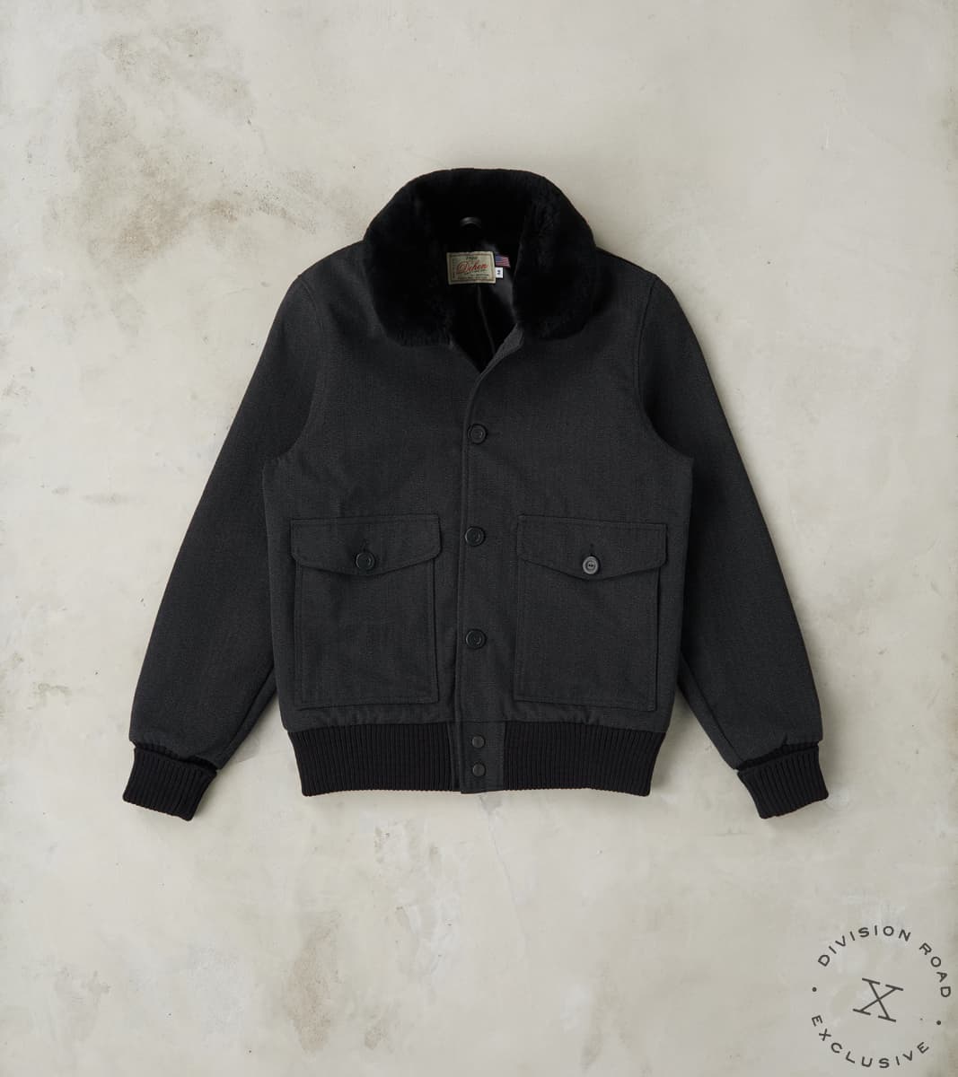 Dehen 1920 x Division Road Winston Jacket - Fox Brothers® Military Serge - Charco…