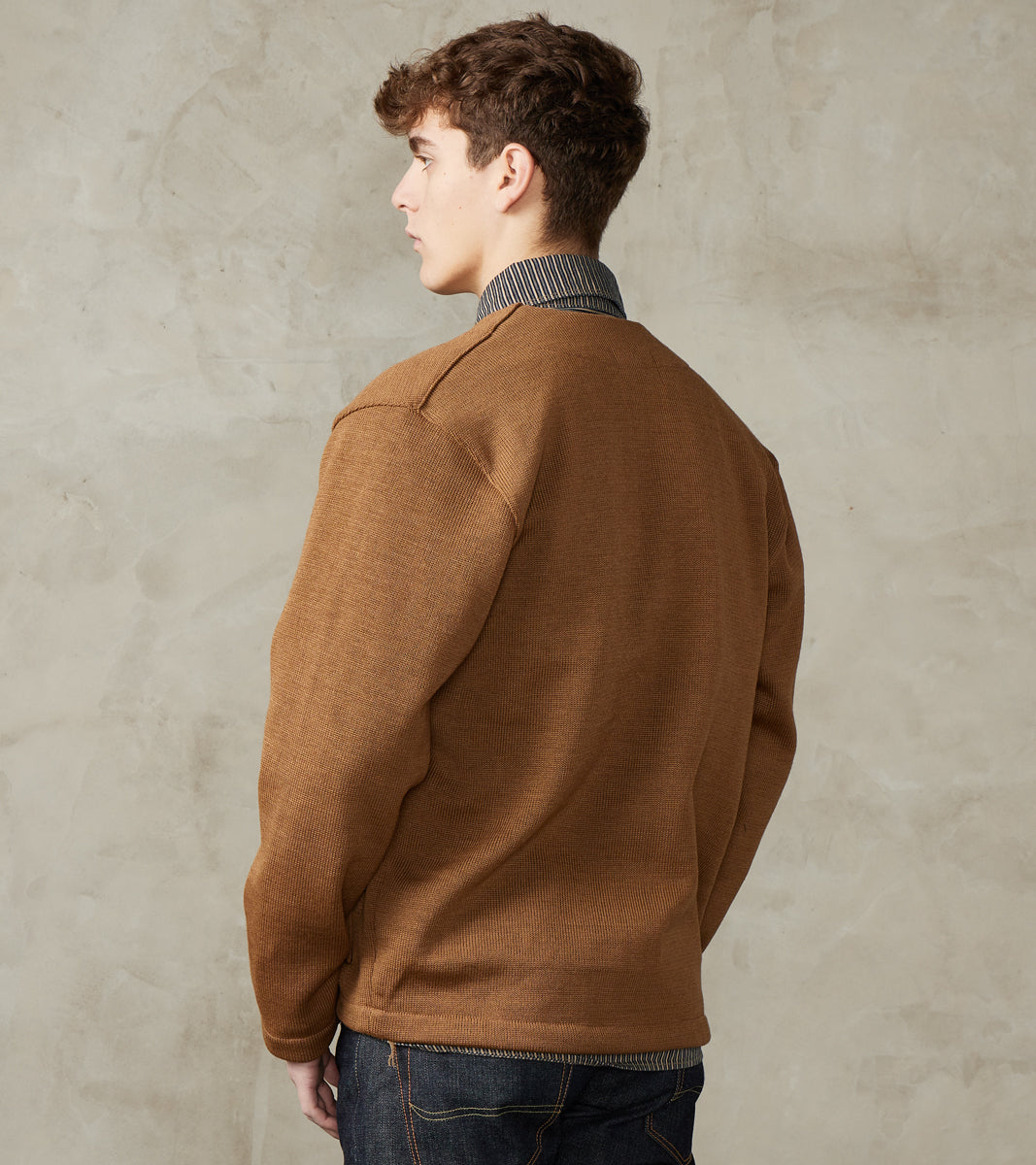 Casual Cardigan - Dark Tan