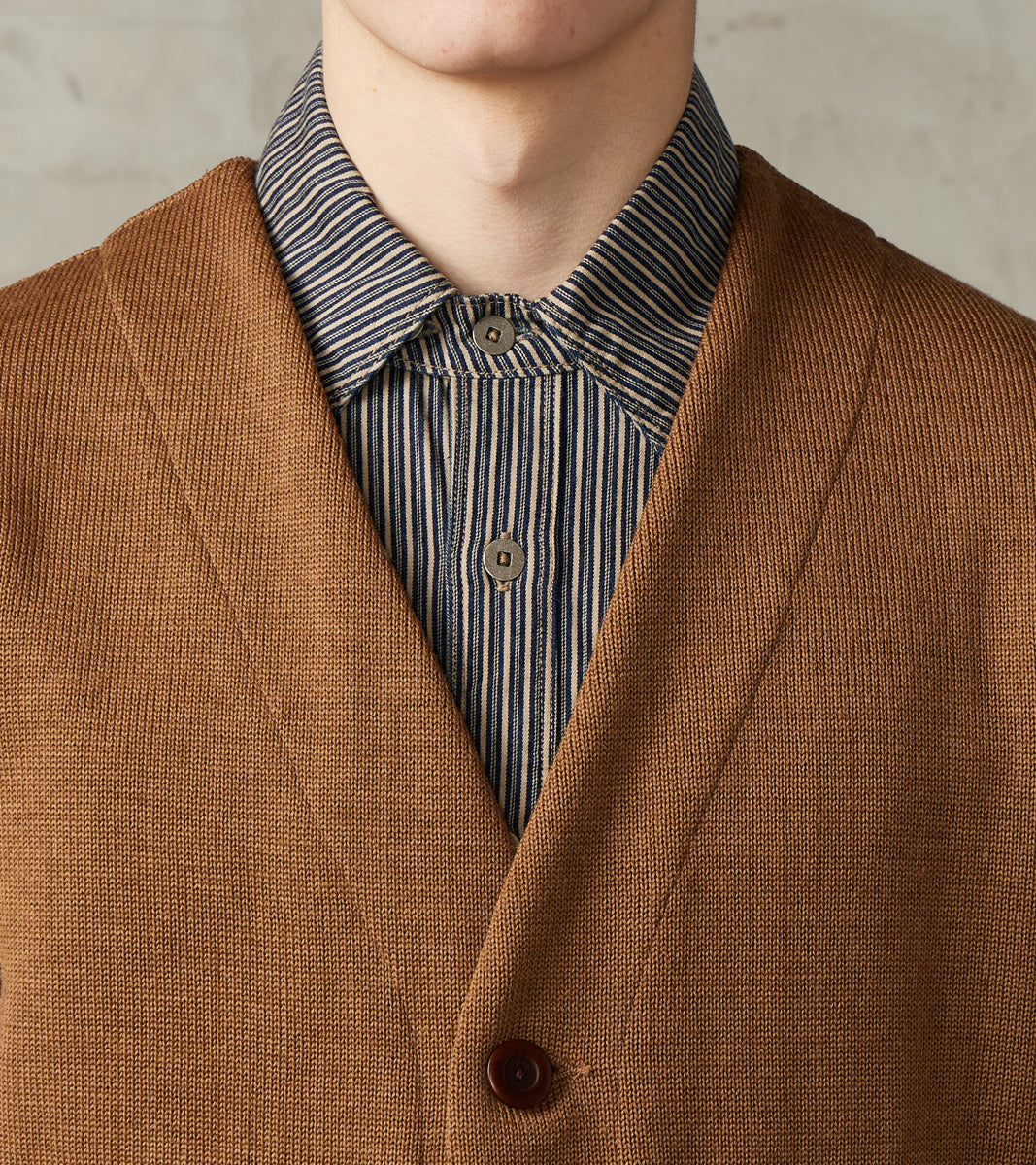 Casual Cardigan - Dark Tan