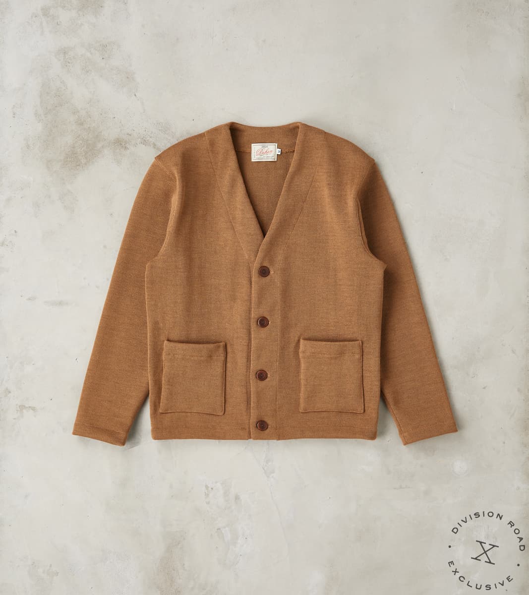 Dehen 1920 x Division Road Casual Cardigan - Dark Tan