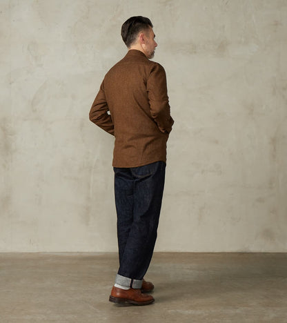 Crissman Overshirt - Abraham Moon® Merino Herringbone - Cigar