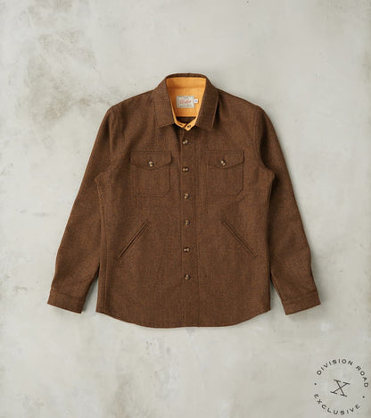 Dehen 1920 x Division Road Crissman Overshirt - Abraham Moon® Merino Herringbone …