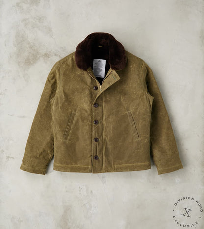 Dehen 1920 x Division Road N-1 Deck Jacket - 7oz Martexin Waxed Sailcloth - Milit…
