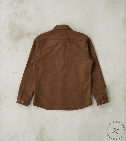 Crissman Overshirt - Abraham Moon® Merino Herringbone - Cigar