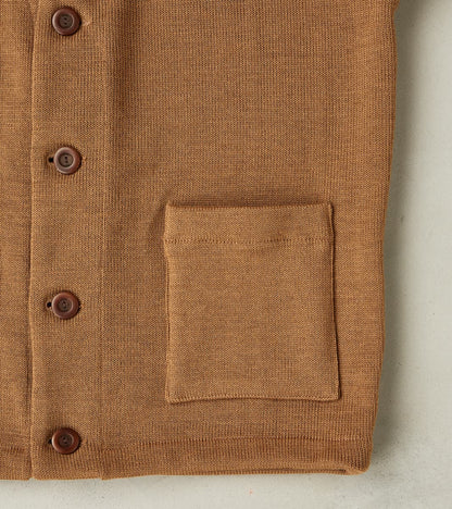 Casual Cardigan - Dark Tan