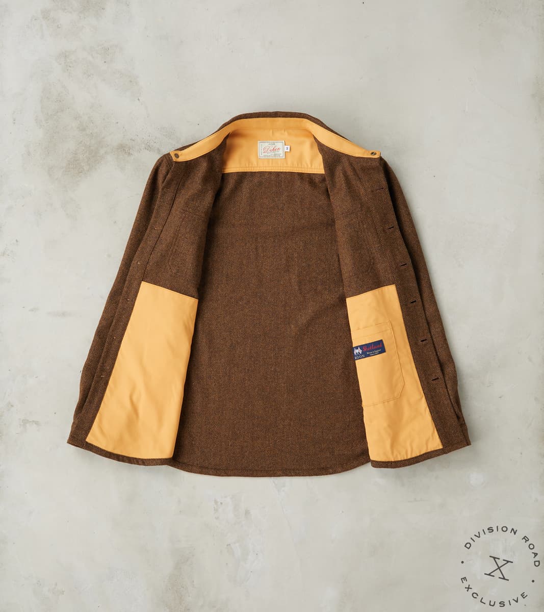 Crissman Overshirt - Abraham Moon® Merino Herringbone - Cigar