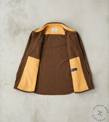 Crissman Overshirt - Abraham Moon® Merino Herringbone - Cigar