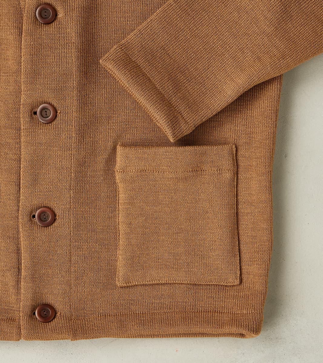 Casual Cardigan - Dark Tan
