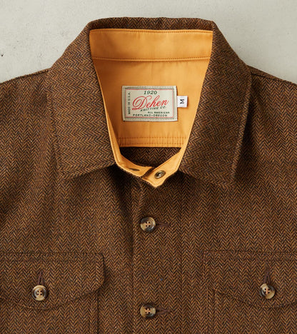 Crissman Overshirt - Abraham Moon® Merino Herringbone - Cigar