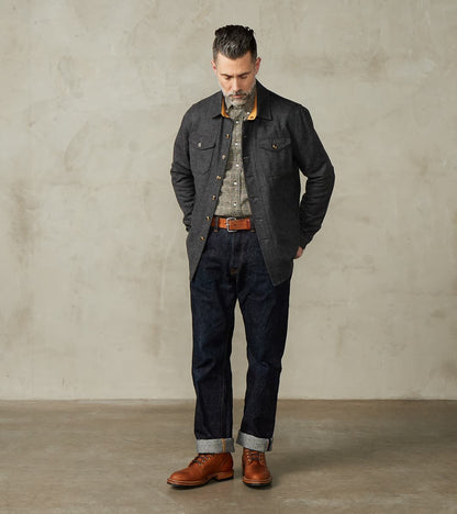 Dehen 1920 x Division Road Crissman Overshirt - Abraham Moon® Merino Herringbone …
