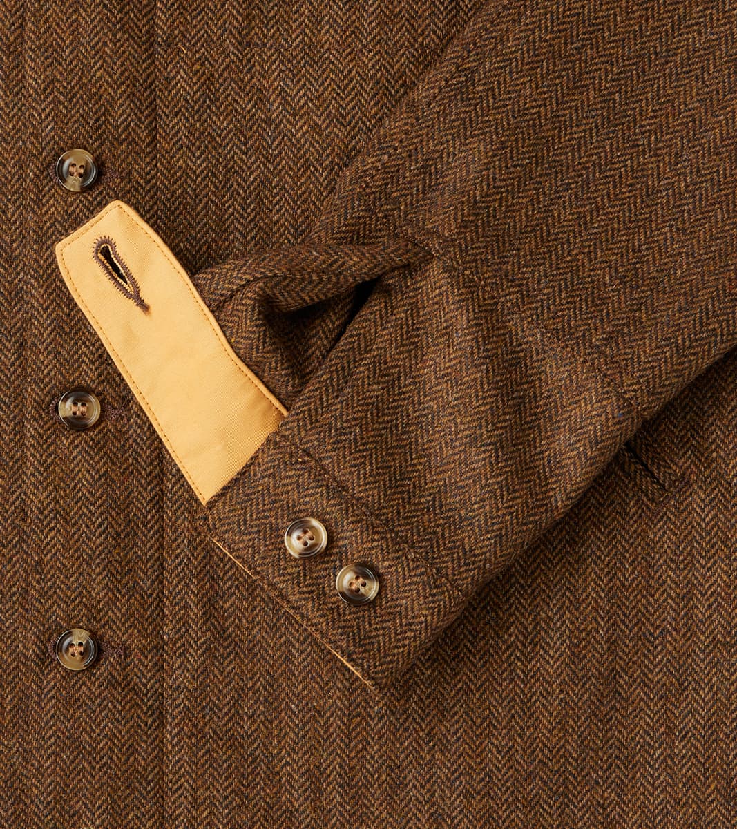 Crissman Overshirt - Abraham Moon® Merino Herringbone - Cigar