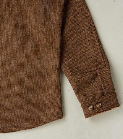 Crissman Overshirt - Abraham Moon® Merino Herringbone - Cigar