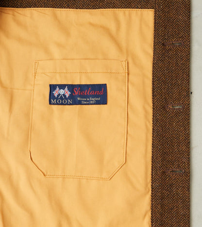 Crissman Overshirt - Abraham Moon® Merino Herringbone - Cigar