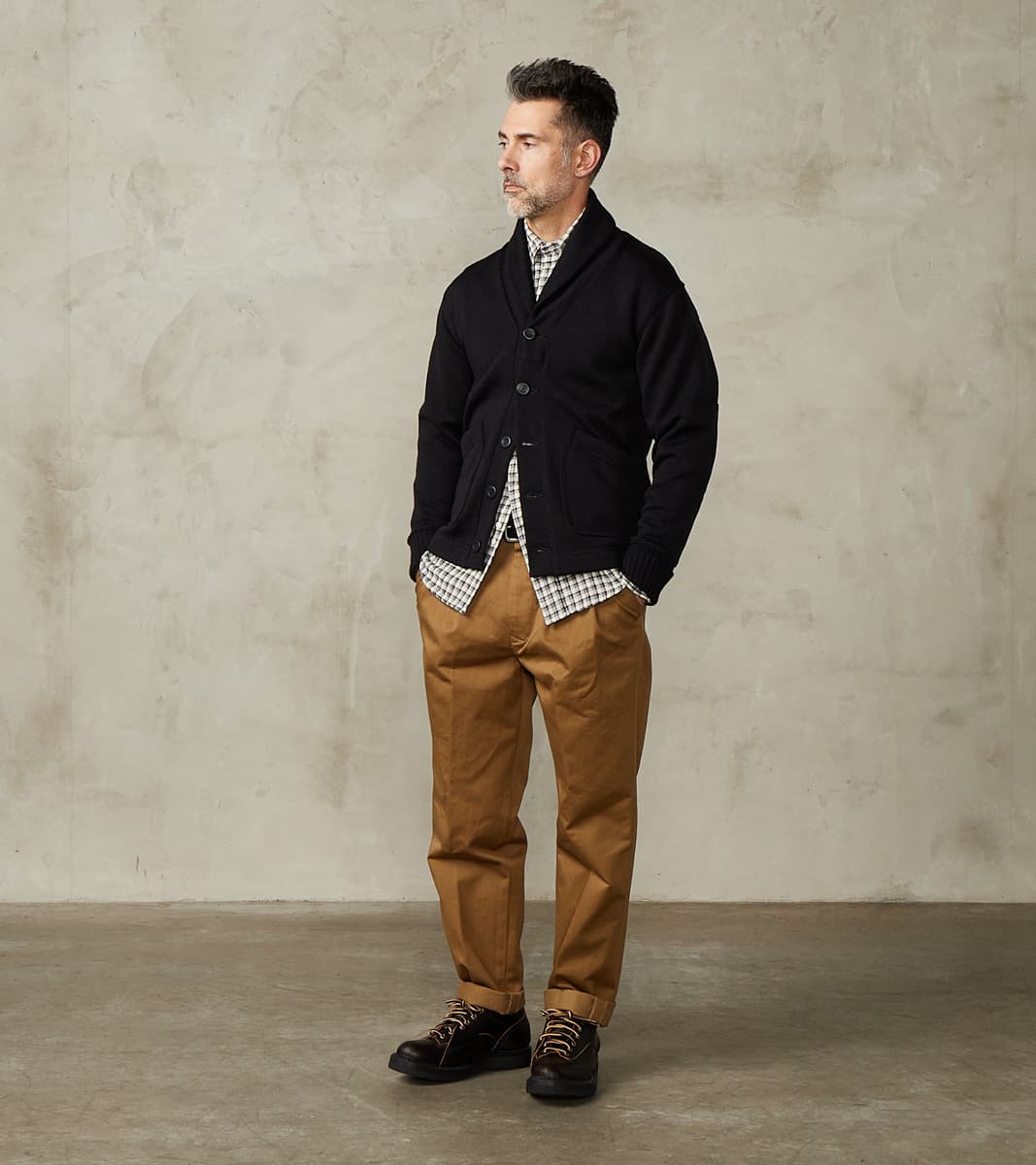Dehen 1920 x Division Road Shawl Cardigan - Black
