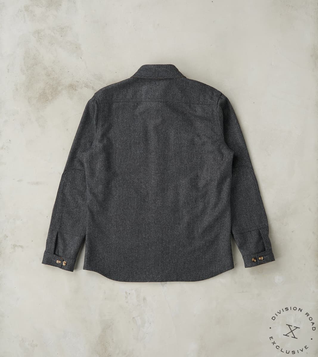 Crissman Overshirt - Abraham Moon® Merino Herringbone - Charcoal