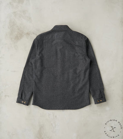 Crissman Overshirt - Abraham Moon® Merino Herringbone - Charcoal