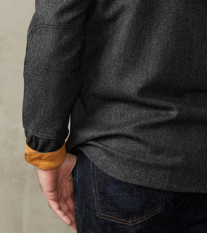 Crissman Overshirt - Abraham Moon® Merino Herringbone - Charcoal