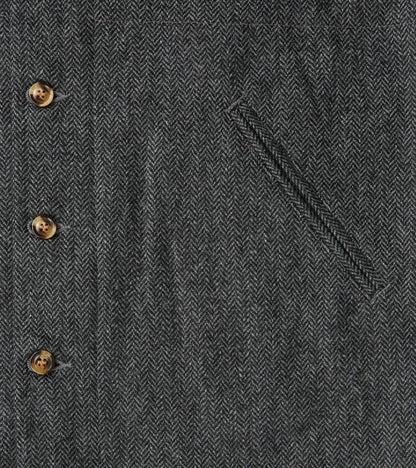 Crissman Overshirt - Abraham Moon® Merino Herringbone - Charcoal