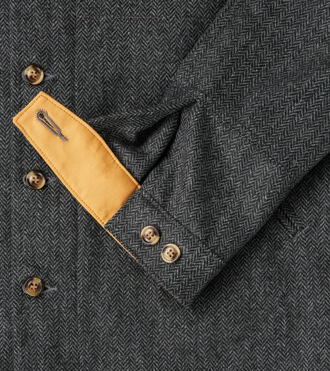 Crissman Overshirt - Abraham Moon® Merino Herringbone - Charcoal