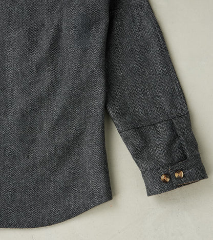 Crissman Overshirt - Abraham Moon® Merino Herringbone - Charcoal