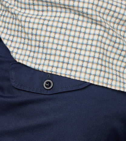 Enfield 078 Chino Trouser - Pleated Tapered - Navy Twill