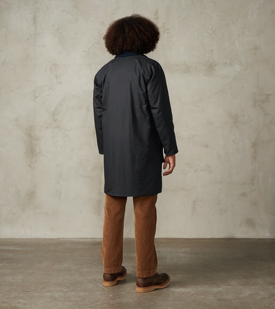 Murray 670 Reversible Raglan Trench Coat - Black Waxed Canvas & Blackwatch Woolen