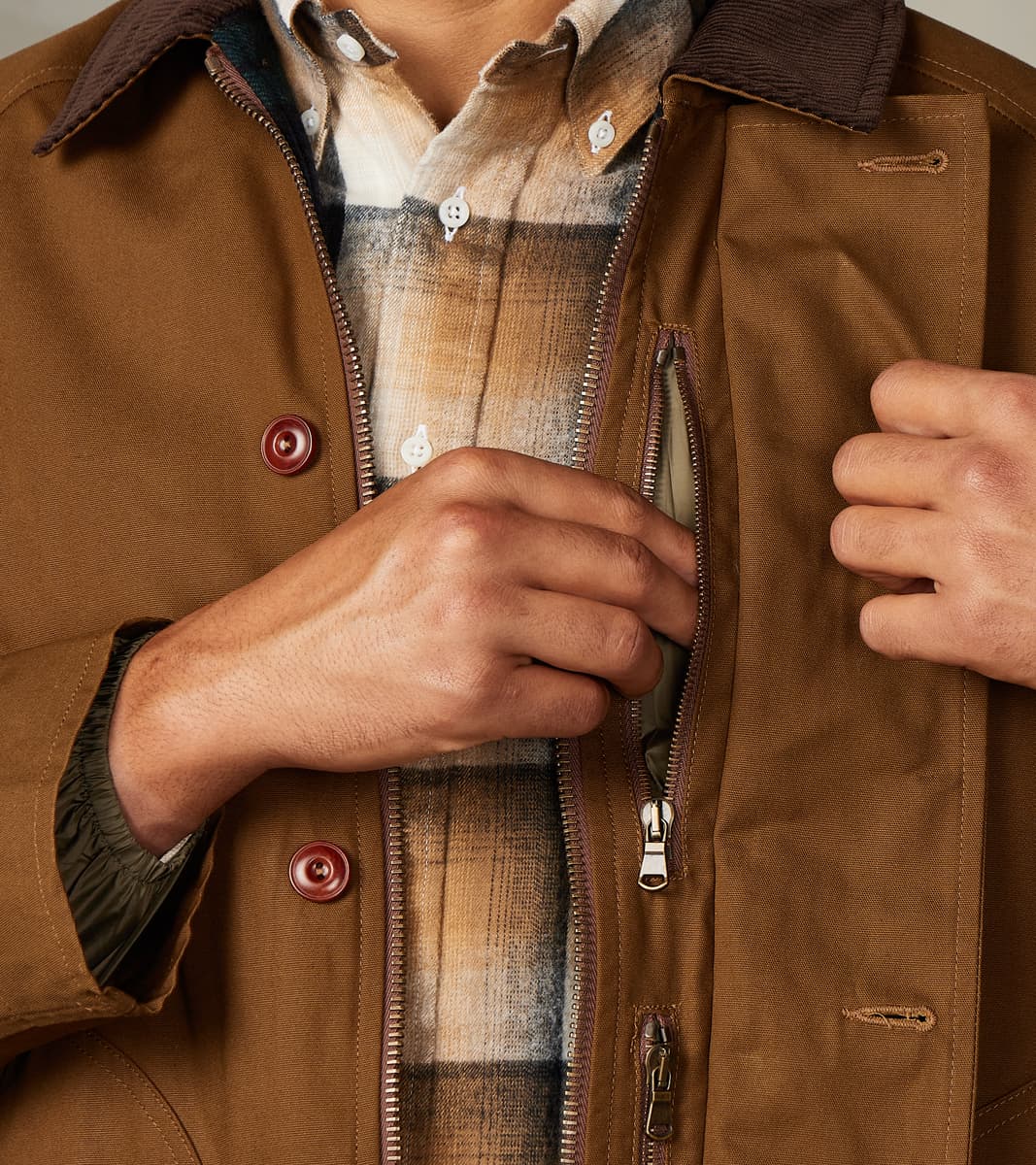 Dorset 2659 Raglan Hunting Jacket - Brown Waxed Canvas