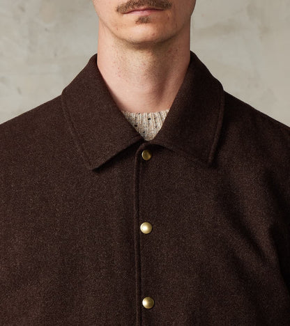FxDR Cambridge Bomber Jacket - Lovat® Sonsie Tweed Twill - Undyed Espresso Melton