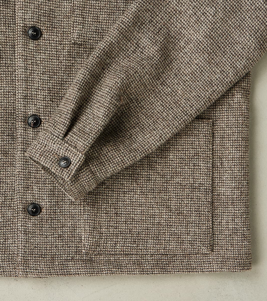 FxDR Tristan Work Jacket - Lovat® Sonsie Tweed Twill - Undyed Ash Barleycorn